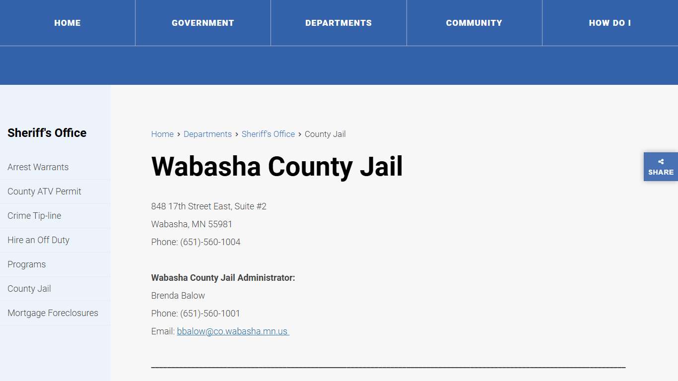 Wabasha County Jail